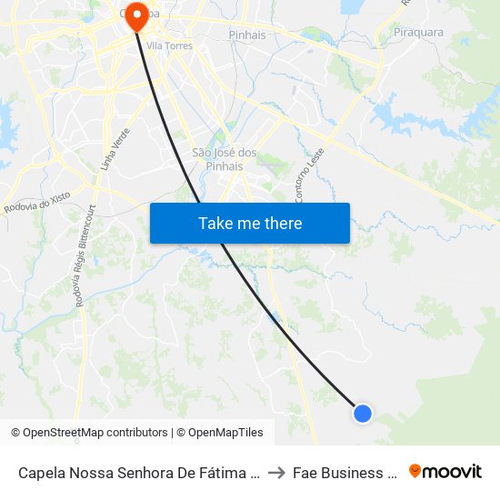Capela Nossa Senhora De Fátima - Roça Velha to Fae Business School map