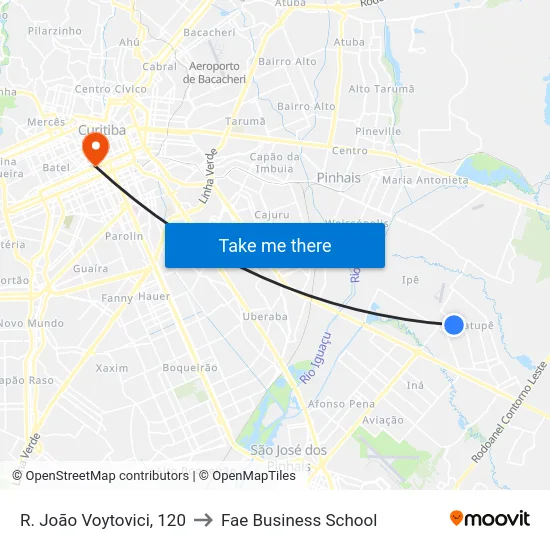 R. João Voytovici, 120 to Fae Business School map