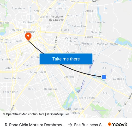 R. Rose Cléia Moreira Dombrowski, 157 to Fae Business School map