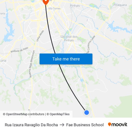 Rua Izaura Ravaglio Da Rocha to Fae Business School map
