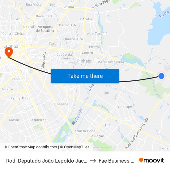 Rod. Deputado João Lepoldo Jacomel, 4050 to Fae Business School map