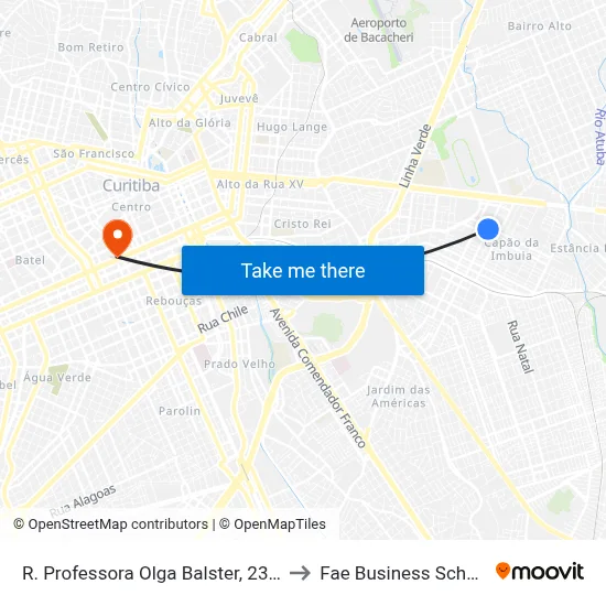 R. Professora Olga Balster, 2303 to Fae Business School map