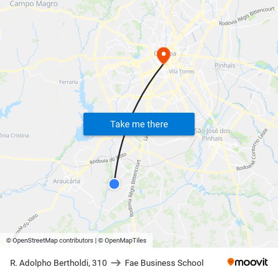 R. Adolpho Bertholdi, 310 to Fae Business School map