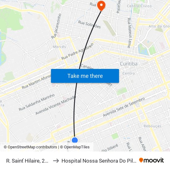 R. Sainť Hilaire, 219 to Hospital Nossa Senhora Do Pilar map