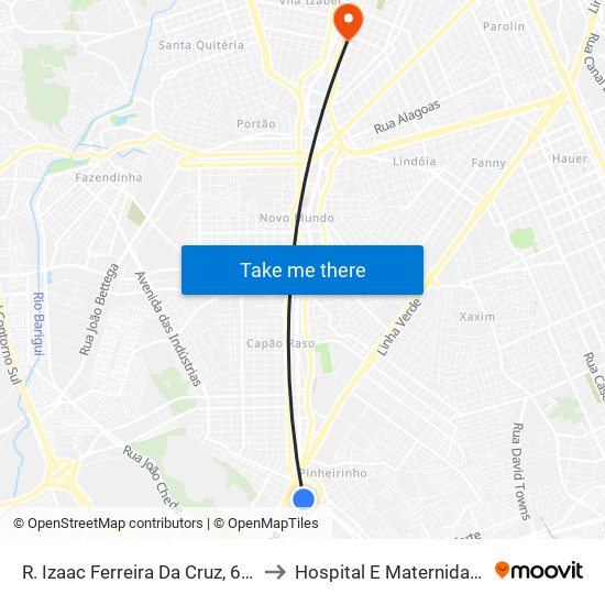 R. Izaac Ferreira Da Cruz, 6339 - Pluma to Hospital E Maternidade Brígida map