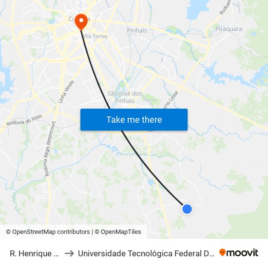 R. Henrique Burakowski, 147 to Universidade Tecnológica Federal Do Paraná - Campus Curitiba - Sede Centro map