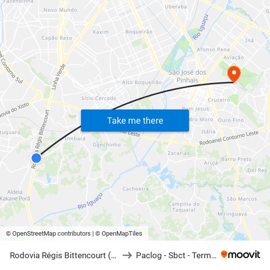 Rodovia Régis Bittencourt (Br 116) - Passarela to Paclog - Sbct - Terminal De Cargas map