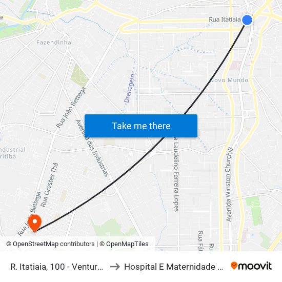 R. Itatiaia, 100 - Ventura Shopping to Hospital E Maternidade Santa Izabel map