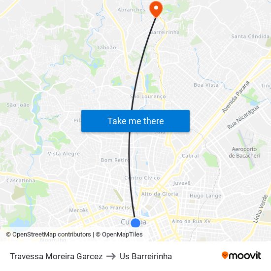 Travessa Moreira Garcez to Us Barreirinha map