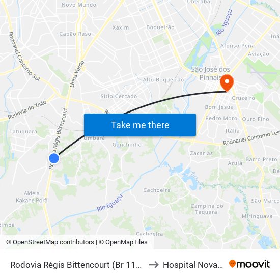 Rodovia Régis Bittencourt (Br 116) - Passarela to Hospital Nova Clinica map