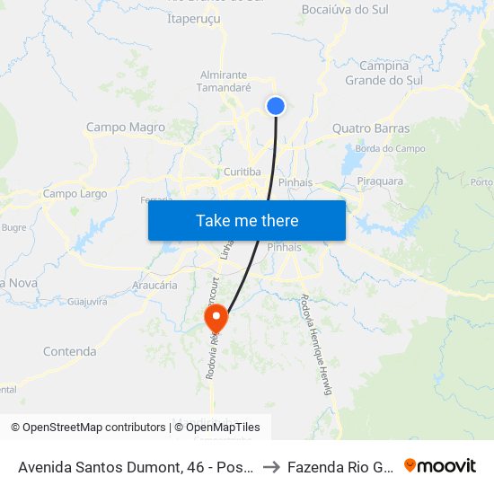 Avenida Santos Dumont, 46 - Posto Coyote to Fazenda Rio Grande map