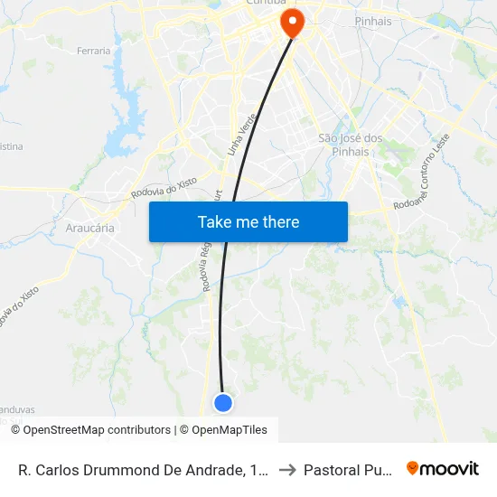 R. Carlos Drummond De Andrade, 1674 to Pastoral Pucpr map