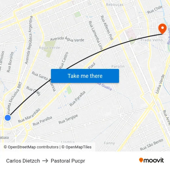 Carlos Dietzch to Pastoral Pucpr map