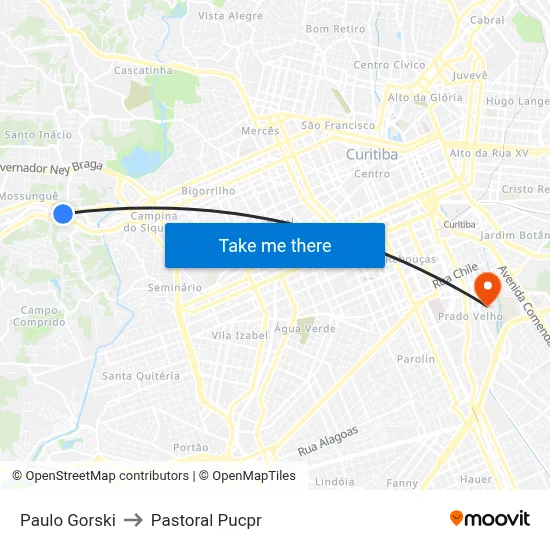 Paulo Gorski to Pastoral Pucpr map