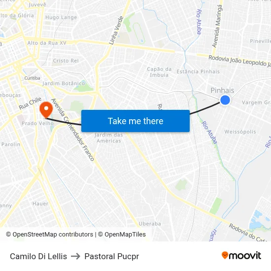 Camilo Di Lellis to Pastoral Pucpr map