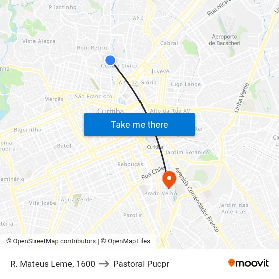 R. Mateus Leme, 1600 to Pastoral Pucpr map