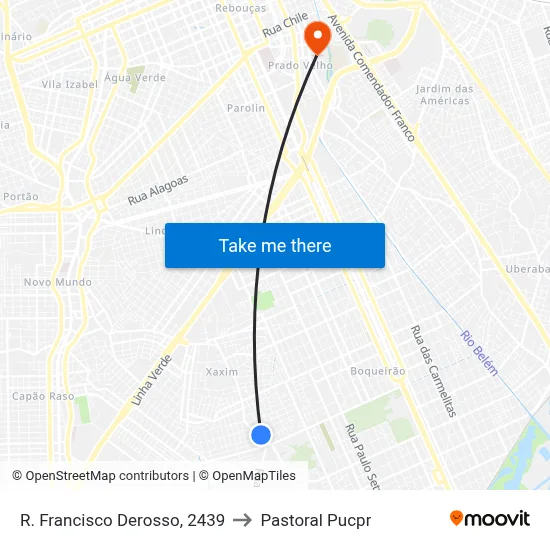 R. Francisco Derosso, 2439 to Pastoral Pucpr map