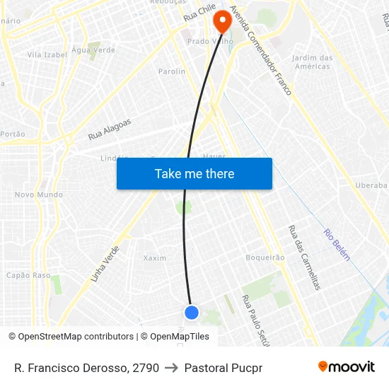 R. Francisco Derosso, 2790 to Pastoral Pucpr map