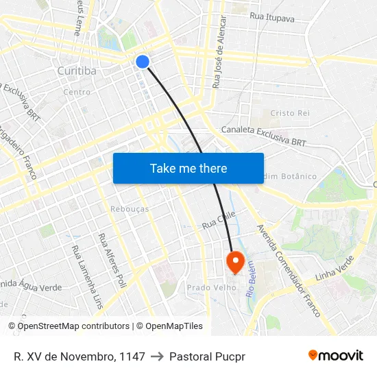 R. XV de Novembro, 1147 to Pastoral Pucpr map