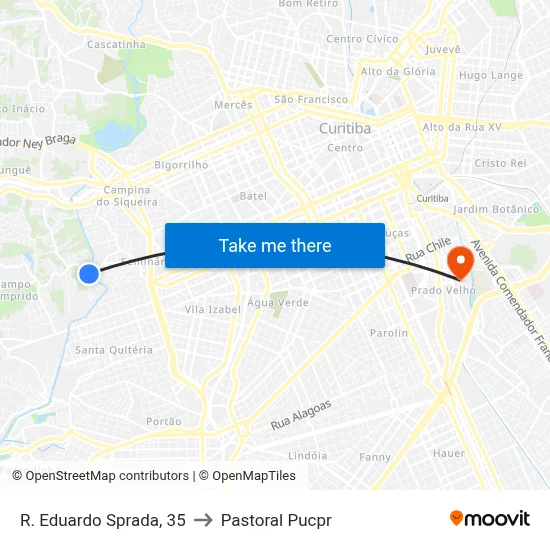R. Eduardo Sprada, 35 to Pastoral Pucpr map