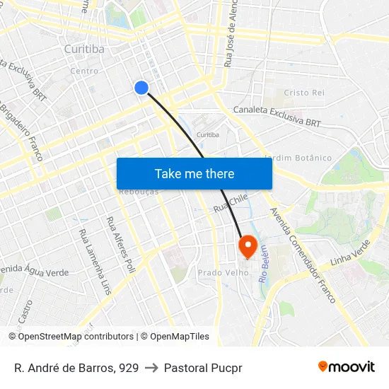 R. André de Barros, 929 to Pastoral Pucpr map