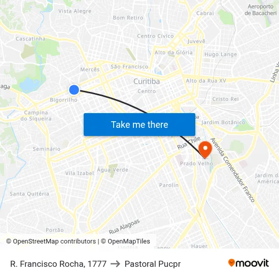 R. Francisco Rocha, 1777 to Pastoral Pucpr map