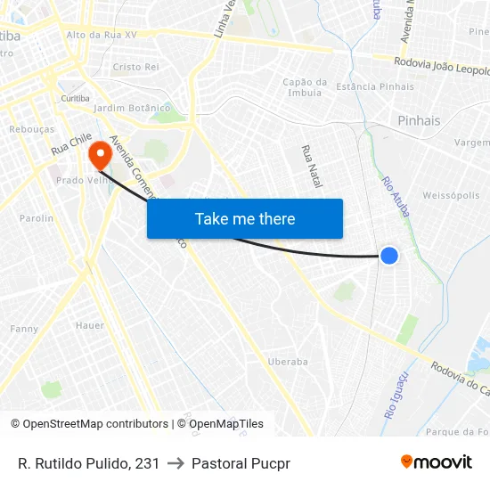 R. Rutildo Pulido, 231 to Pastoral Pucpr map