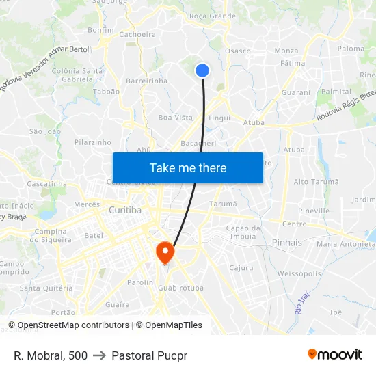 R. Mobral, 500 to Pastoral Pucpr map