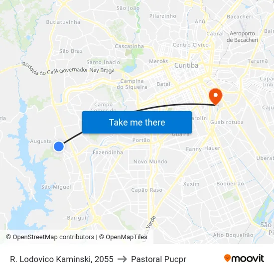 R. Lodovico Kaminski, 2055 to Pastoral Pucpr map