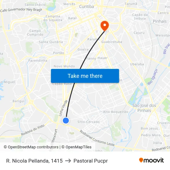 R. Nicola Pellanda, 1415 to Pastoral Pucpr map