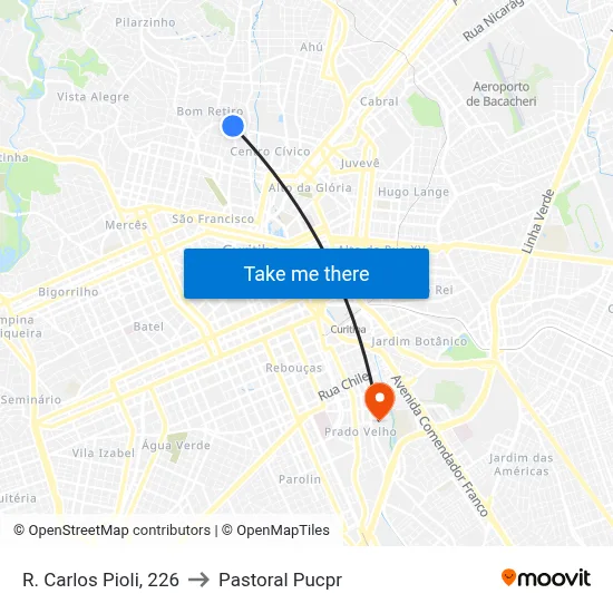 R. Carlos Pioli, 226 to Pastoral Pucpr map