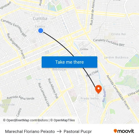 Marechal Floriano Peixoto to Pastoral Pucpr map