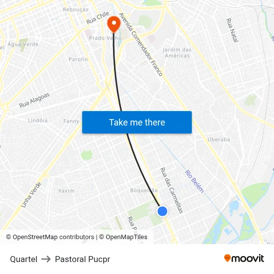 Quartel to Pastoral Pucpr map