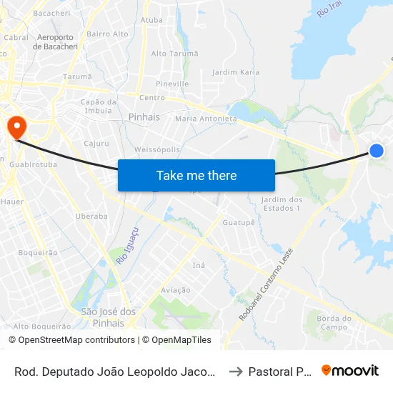 Rod. Deputado João Leopoldo Jacomel, 1884 to Pastoral Pucpr map