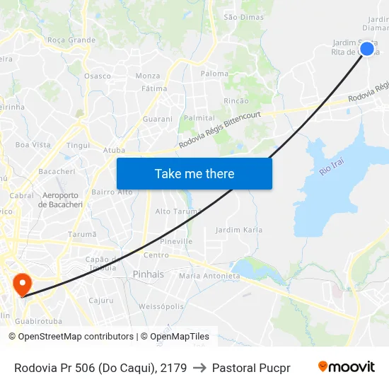 Rodovia Pr 506 (Do Caqui), 2179 to Pastoral Pucpr map