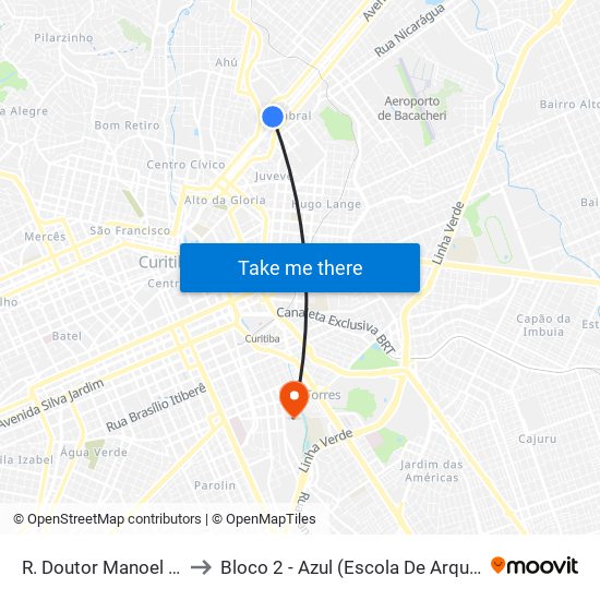 R. Doutor Manoel Pedro, 315 to Bloco 2 - Azul (Escola De Arquitetura E Design) map