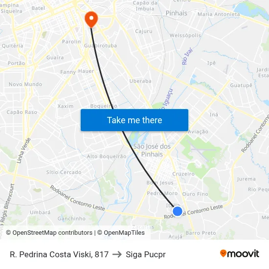 R. Pedrina Costa Viski, 817 to Siga Pucpr map