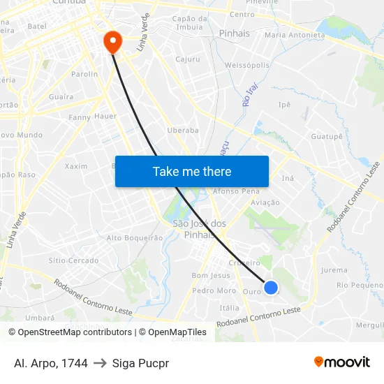 Al. Arpo, 1744 to Siga Pucpr map