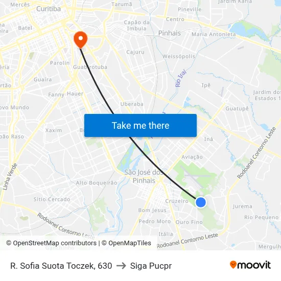 R. Sofia Suota Toczek, 630 to Siga Pucpr map