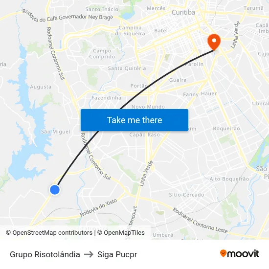 Grupo Risotolândia to Siga Pucpr map