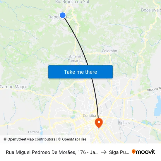 Rua Miguel Pedroso De Morães, 176 - Jardim Itaú to Siga Pucpr map