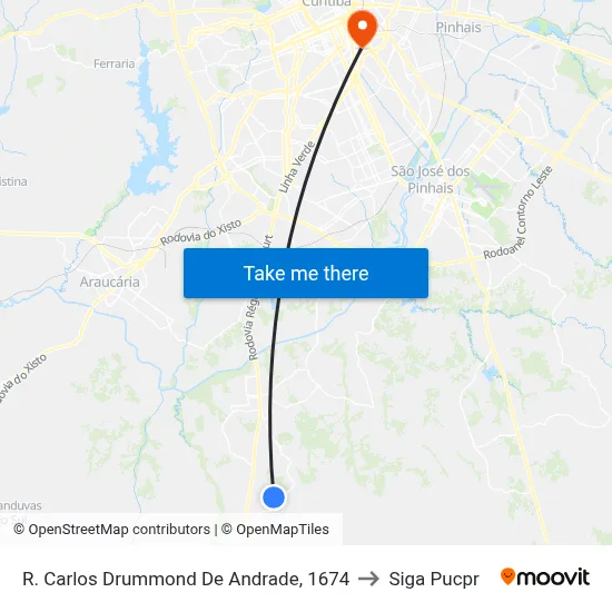 R. Carlos Drummond De Andrade, 1674 to Siga Pucpr map