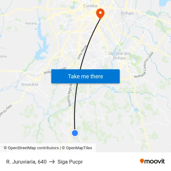 R. Juruviaria, 640 to Siga Pucpr map