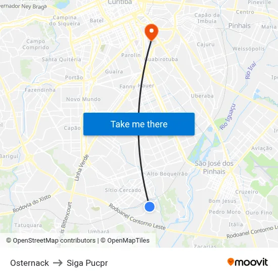 Osternack to Siga Pucpr map
