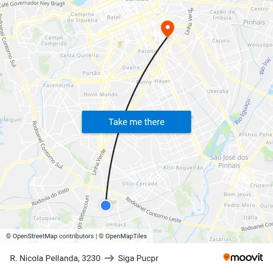 R. Nicola Pellanda, 3230 to Siga Pucpr map