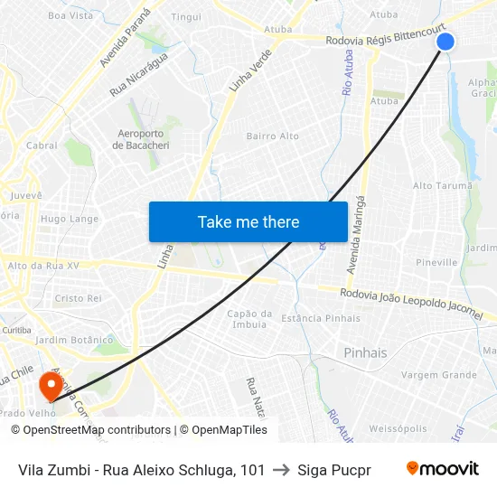 Vila Zumbi - Rua Aleixo Schluga, 101 to Siga Pucpr map