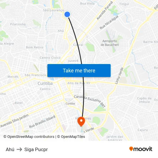 Ahú to Siga Pucpr map