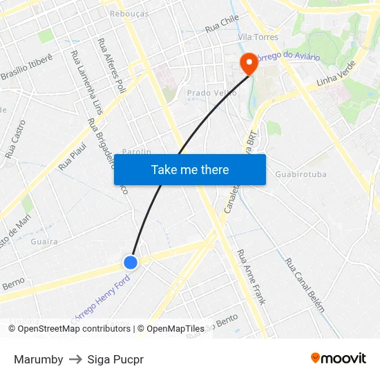 Marumby to Siga Pucpr map
