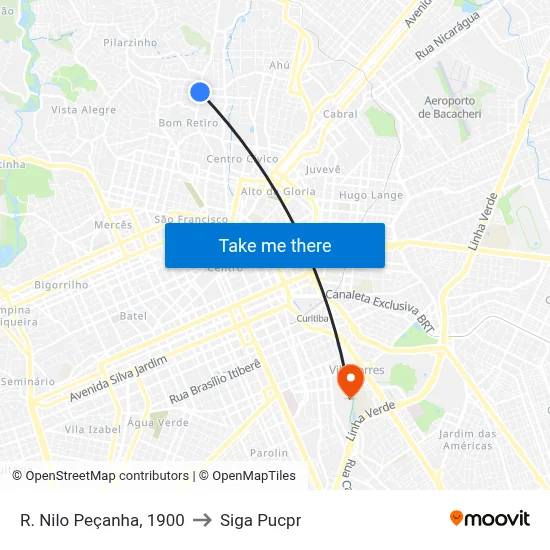 R. Nilo Peçanha, 1900 to Siga Pucpr map