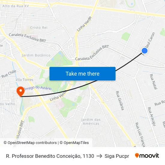 R. Professor Benedito Conceição, 1130 to Siga Pucpr map